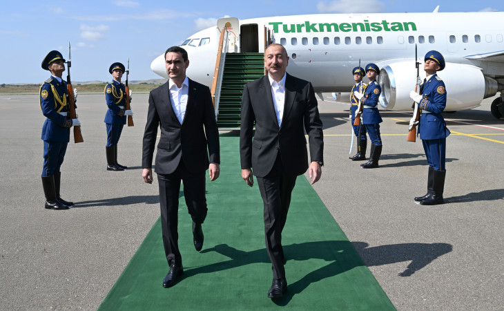 Türkmənistan Prezidenti Sərdar Berdiməhəmmədov Füzuli rayonuna gəlib