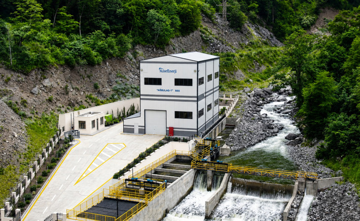 Laçında Hoçaz çayının üzərində yerləşən su elektrik stansiyalarının açılışı