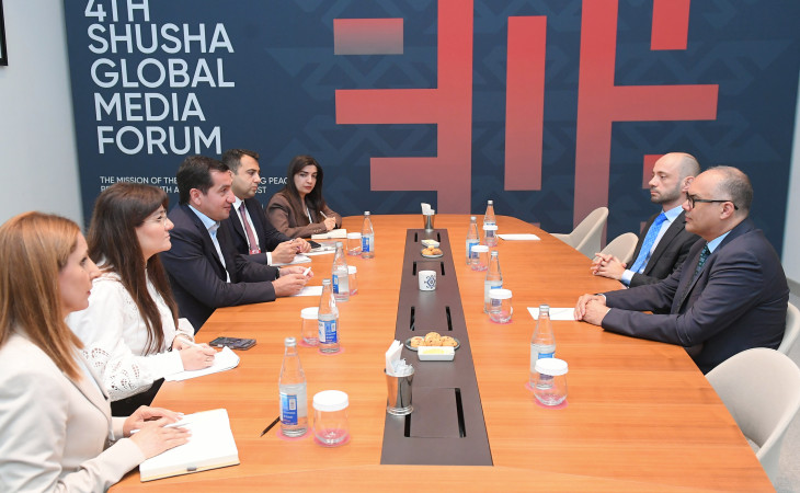 Assistant to the President Hikmet Hajiyev meets with Turkish delegation in Shusha