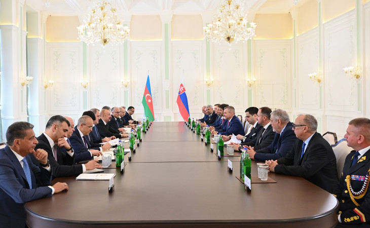 President Ilham Aliyev held expanded meeting with President of Slovakia in Shusha