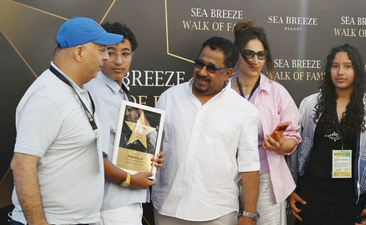 Iconic Algerian singer Cheb Khaled honored with personalized star on Sea Breeze Walk of Fame
