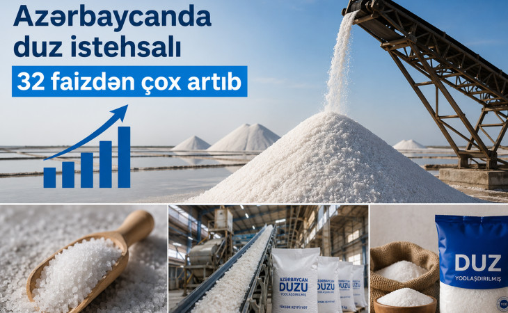Azərbaycanda duz istehsalı 32 faizdən çox artıb