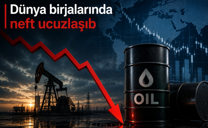 Dünya birjalarında neft ucuzlaşıb