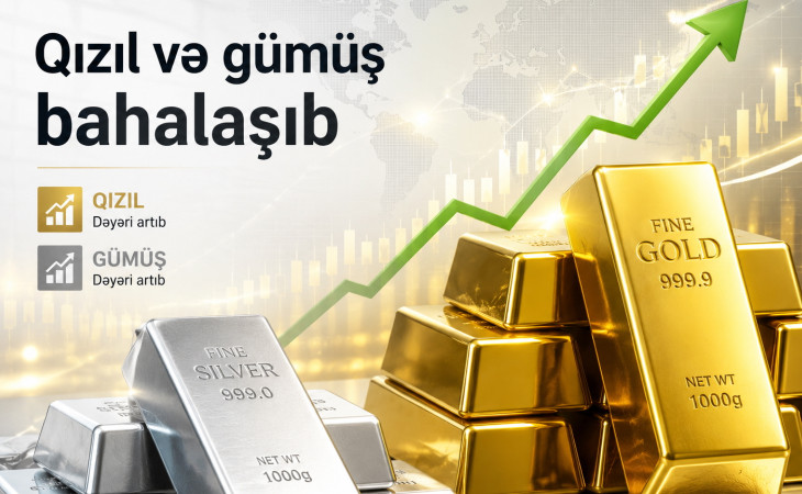 Qızıl və gümüş bahalaşıb 