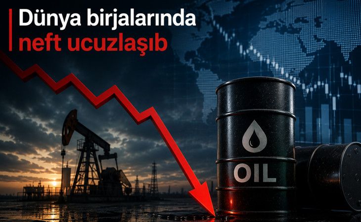Dünya birjalarında neftin ucuzlaşması davam edir