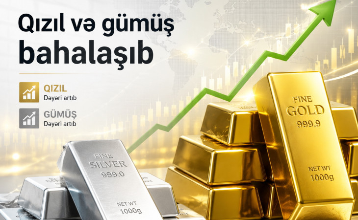 Dünya birjalarında qızıl və gümüş bahalaşıb