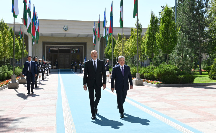 Daşkənddə Prezident İlham Əliyevin rəsmi qarşılanma mərasimi olub