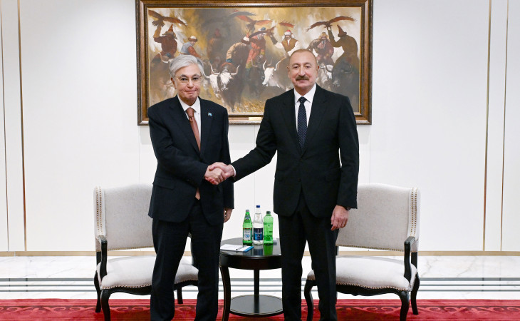 President of Azerbaijan Ilham Aliyev met with President of Kazakhstan in Bishkek