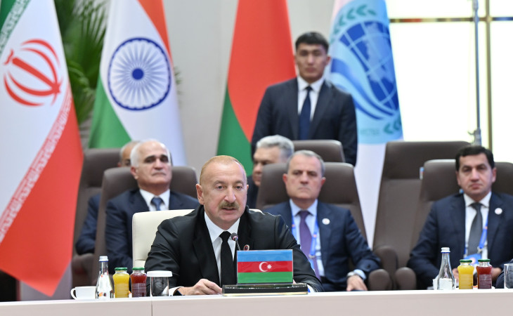 President Ilham Aliyev attends SCO Plus format meeting