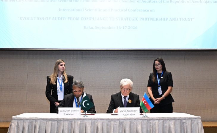 Auditorlar Palatası ilə Pakistanın İmtiyazlı Mühasiblər İnstitutu arasında yenilənmiş Anlaşma Memorandumu imzalanıb