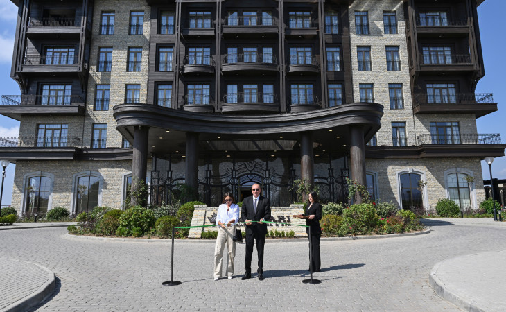 Президент Ильхам Алиев принял участие в открытии комплекса Meysari Grand Hotel & SPA в Шамахы 