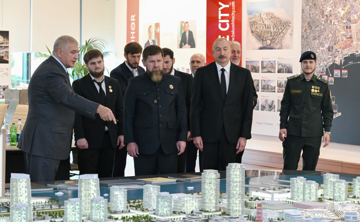 Президент Ильхам Алиев и глава Чеченской Республики России побывали в «Белом городе Баку»