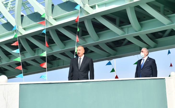 President Ilham Aliyev inaugurated overhead pedestrian crossing on Mardakan-Zughulba highway