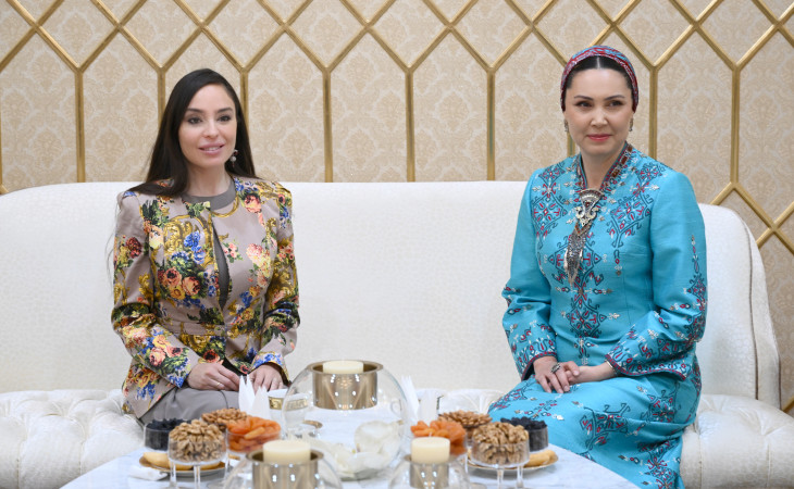 Leyla Əliyeva Türkmənistanda səfərdədir