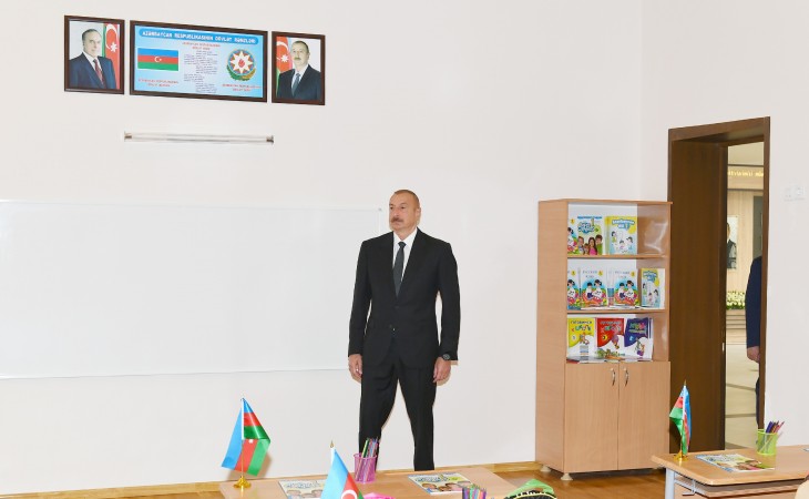 President Ilham Aliyev inaugurated secondary school No.154 in Amirjan settlement