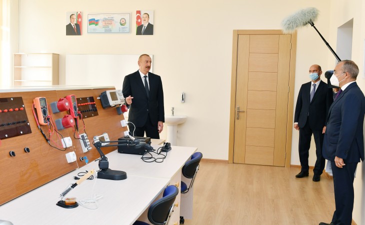 Vocational Education Center opened at Sumgayit Chemical Industry Park President Ilham Aliyev attended the inauguration