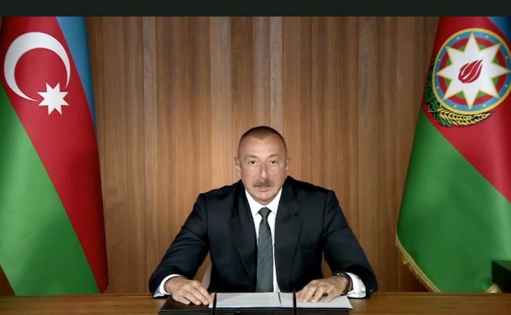 President Ilham Aliyev made a speech at general debates of 75th session of United Nations General Assembly in a video format