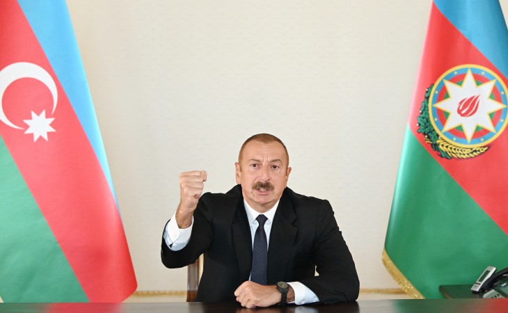 Prezident İlham Əliyev: Bizim işimiz haqq işidir. Biz zəfər çalacağıq! Qarabağ bizimdir, Qarabağ Azərbaycandır!
