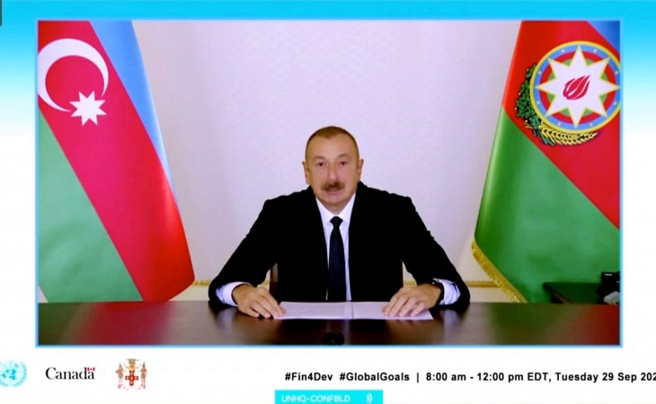 Prezident İlham Əliyev: Azərbaycan BMT-yə iki dəfə könüllü milli hesabat təqdim edən azsaylı ölkələrdən biridir