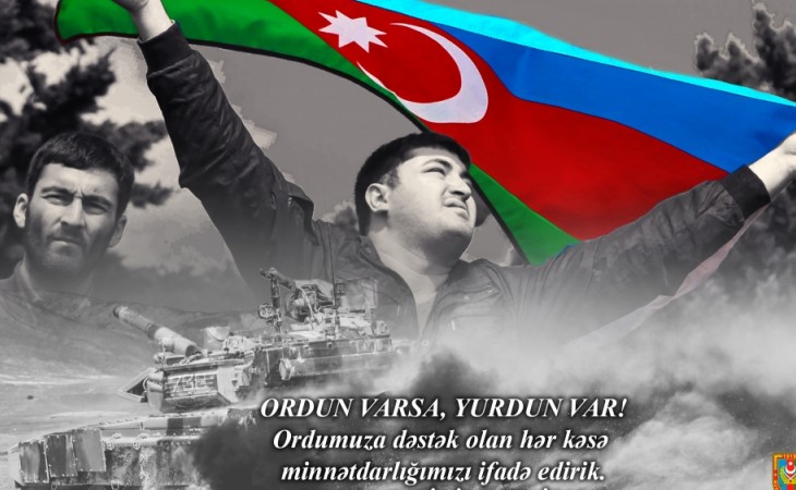 Müdafiə Nazirliyindən növbəti paylaşıb: Ordun varsa, yurdun var!