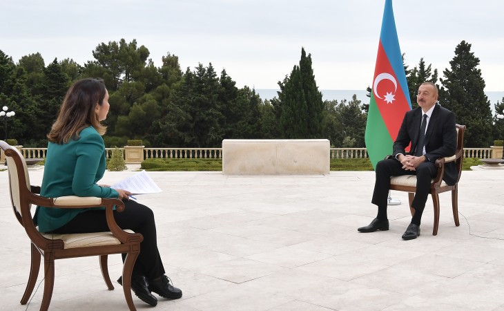 Prezident: Hazırda döyüş meydanında çox ciddi məğlubiyyətlə üzləşən Ermənistanın əsas hədəfi bu münaqişəni regional münaqişəyə çevirməkdir