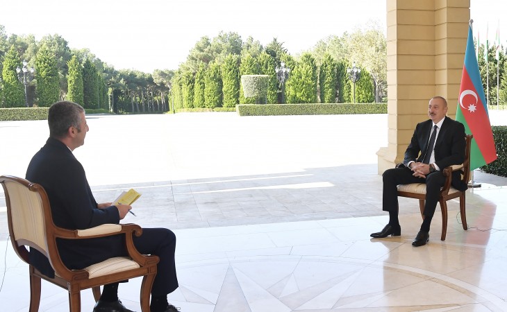 President Ilham Aliyev was interviewed by CNN-Turk TV
