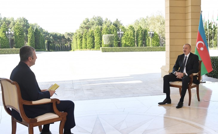 Prezident İlham Əliyev CNN-Türk telekanalına müsahibəsində Rusiya, İran və ABŞ-ın mövqeyini şərh edib