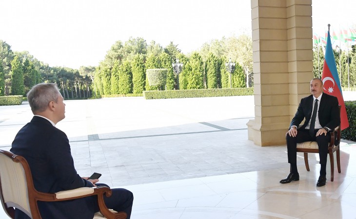 President Ilham Aliyev was interviewed by Russian RBC TV channel