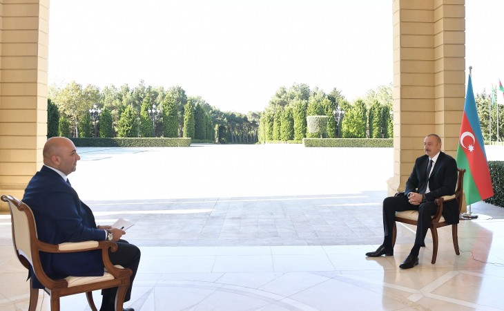 President Ilham Aliyev was interviewed by Turkish Haber Turk TV channel