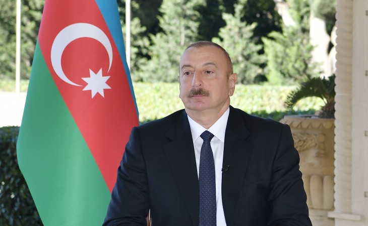 Prezident İlham Əliyev: Jan-İv Le Drian bu məsələdə səhv edir, Türkiyənin hərbi iştirakı daha bir feyk xəbərdir