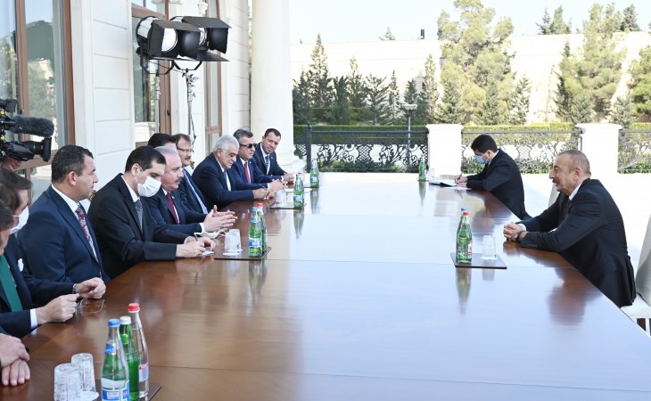 President Ilham Aliyev received delegation led by Speaker of Grand National Assembly of Turkey