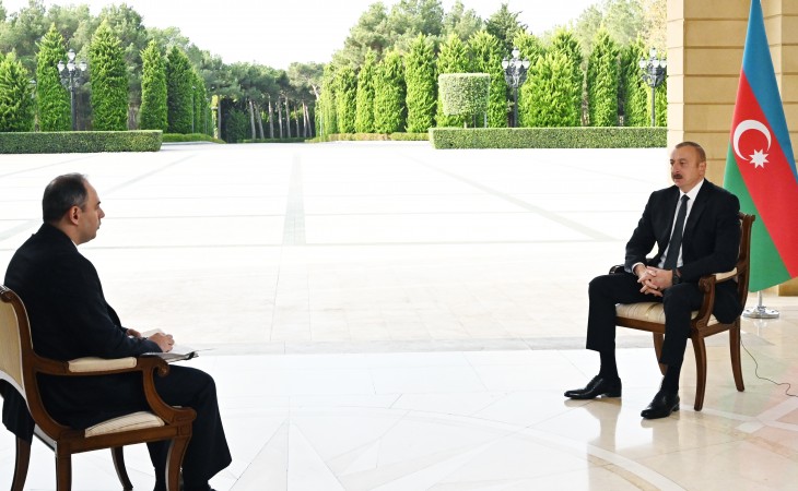 President Ilham Aliyev was interviewed by Russian Interfax agency