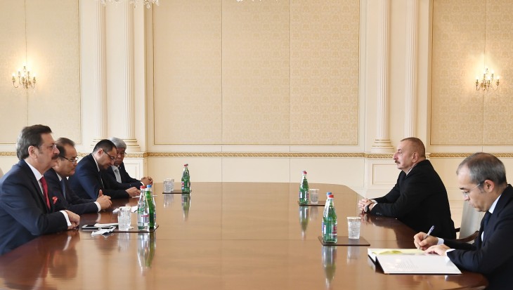 President Ilham Aliyev received Secretary General of Cooperation Council of Turkic-Speaking States, President of Union of Chambers and Commodity Exchanges of Turkey and President of Kyrgyz Chamber of Commerce and Industry