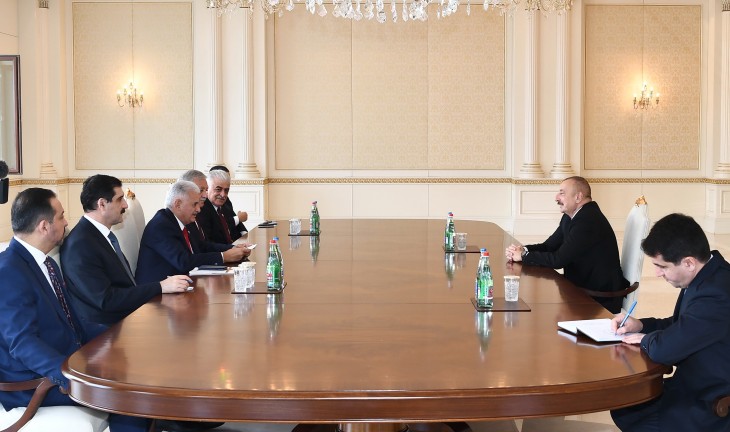 President Ilham Aliyev received delegation led by former Turkish PM Binali Yildirim