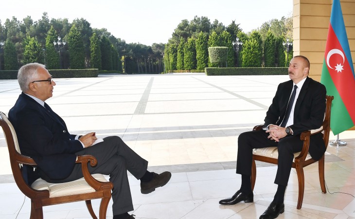 President Ilham Aliyev was interviewed by Italian La Repubblica newspaper