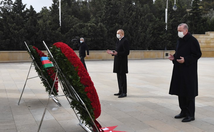 President Ilham Aliyev and President Recep Tayyip Erdogan paid tribute to Azerbaijani martyrs