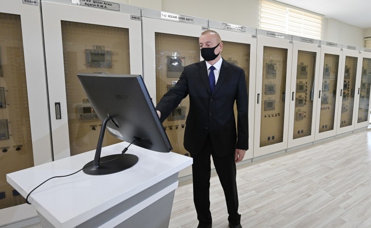 President Ilham Aliyev inaugurated newly renovated “8th km” substation owned by AzerEnergy OJSC in Nizami district, Baku