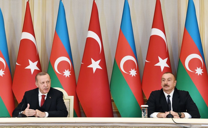 Azerbaijani, Turkish presidents made press statements