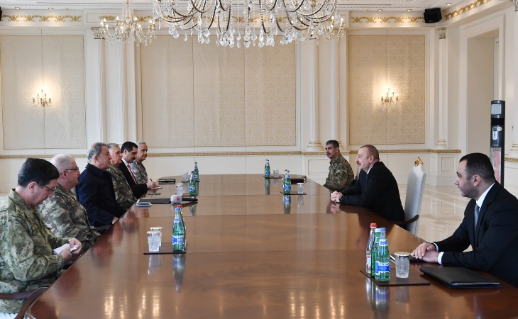 President Ilham Aliyev received delegation led by Turkish Minister of National Defense