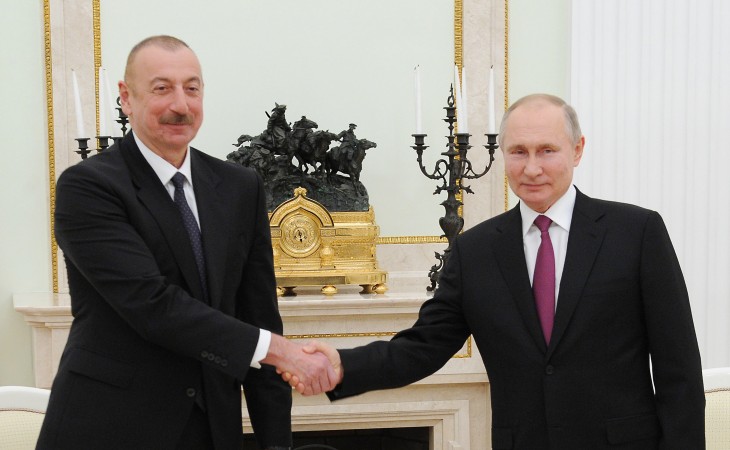 Azerbaijani President Ilham Aliyev, Russian President Vladimir Putin held bilateral meeting