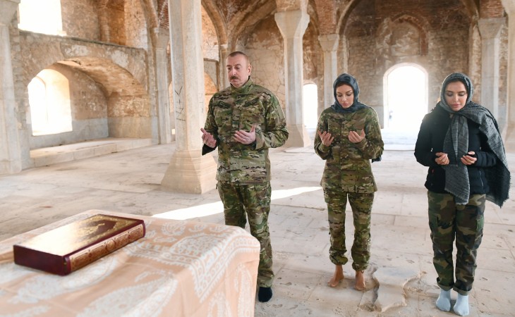 President Ilham Aliyev laid foundation stones for Fuzuli-Shusha highway and Fuzuli airport in Fuzuli district, visited the city of Shusha