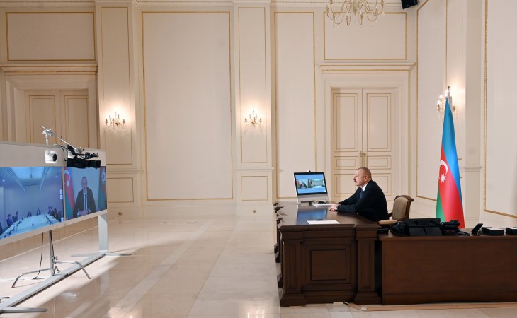 President Ilham Aliyev received in a video format delegation led by Italian Marie Tecnimont Group chairman