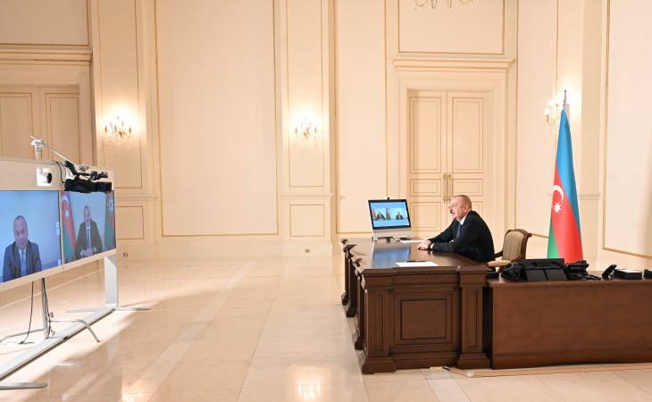 President Ilham Aliyev received in a video format president of US-based Foundation for Ethnic Understanding Marc Schneier