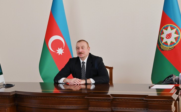 President Ilham Aliyev received in a video format delegation led by Chairman Joint Chiefs of Staff Committee of Pakistan