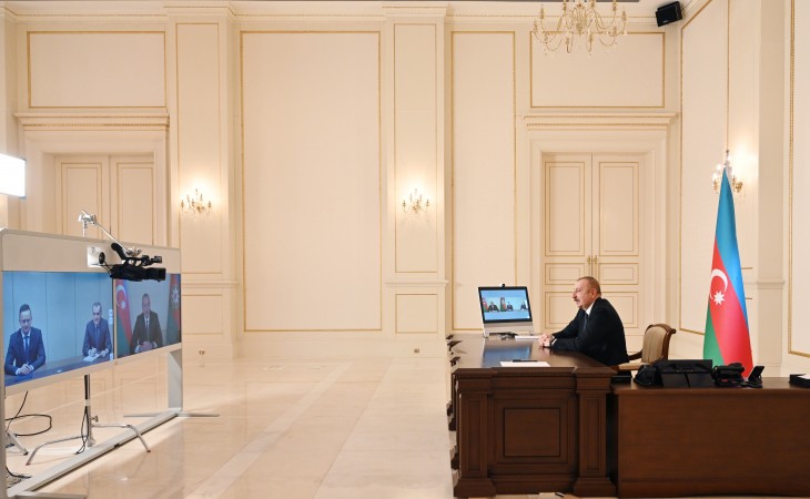 President Ilham Aliyev received in a video format Hungarian Minister of Foreign Affairs and Trade
