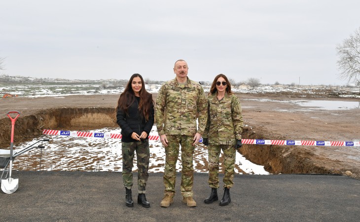 President Ilham Aliyev and first lady Mehriban Aliyeva visited Fuzuli and Khojavand districts