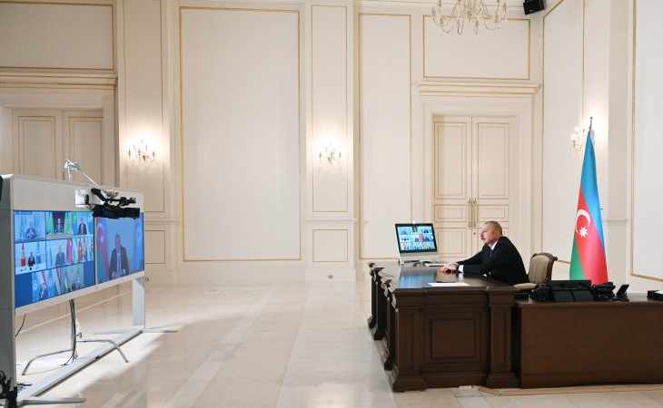 Informal Summit of Cooperation Council of Turkic-Speaking States was held in video conference format Azerbaijani President Ilham Aliyev made a speech at the Summit