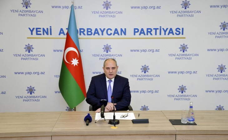 YAP Mərkəzi Aparatında “Ermənilərin azərbaycanlılara qarşı soyqırımı insanlıq əleyhinə cinayətdir” mövzusunda videokonfrans keçirilib