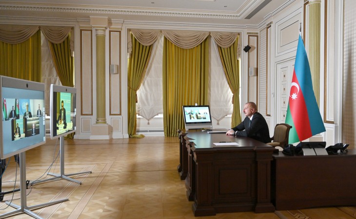 President Ilham Aliyev met with WHO Director General in format of videoconference