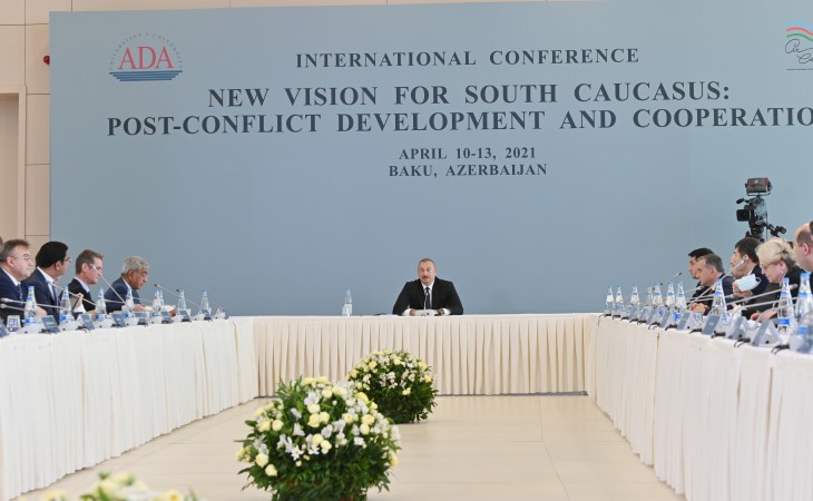 President Ilham Aliyev attends “New vision for South Caucasus: Post-conflict development and cooperation” international conference held at ADA University